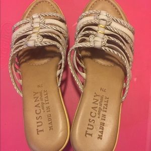 SOLD Size 7 N Tuscany by Easy Street Wedge Sandals 👡
